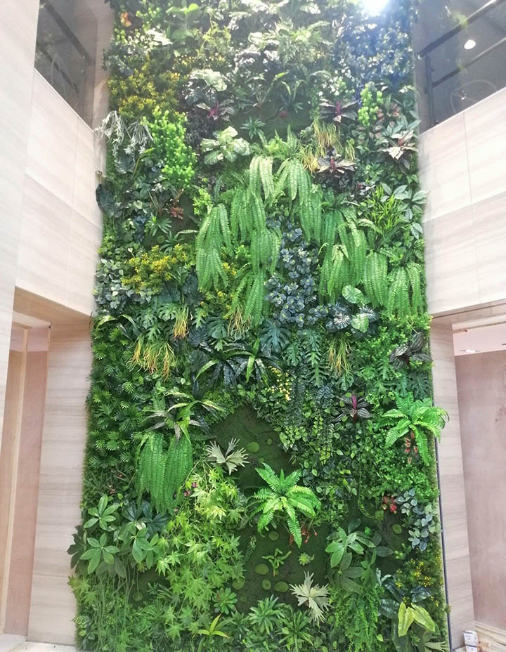 室內(nèi)假綠植裝飾墻